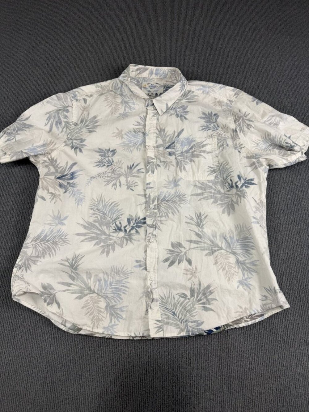Burnside Mens Tropical Print Short Sleeve Button-Up Shirt 2XL